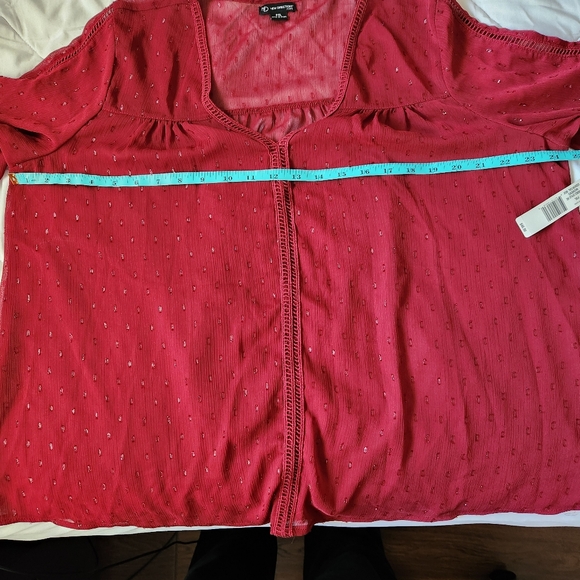 🆕️ New Directions Petite Red Blouse - Picture 4 of 5